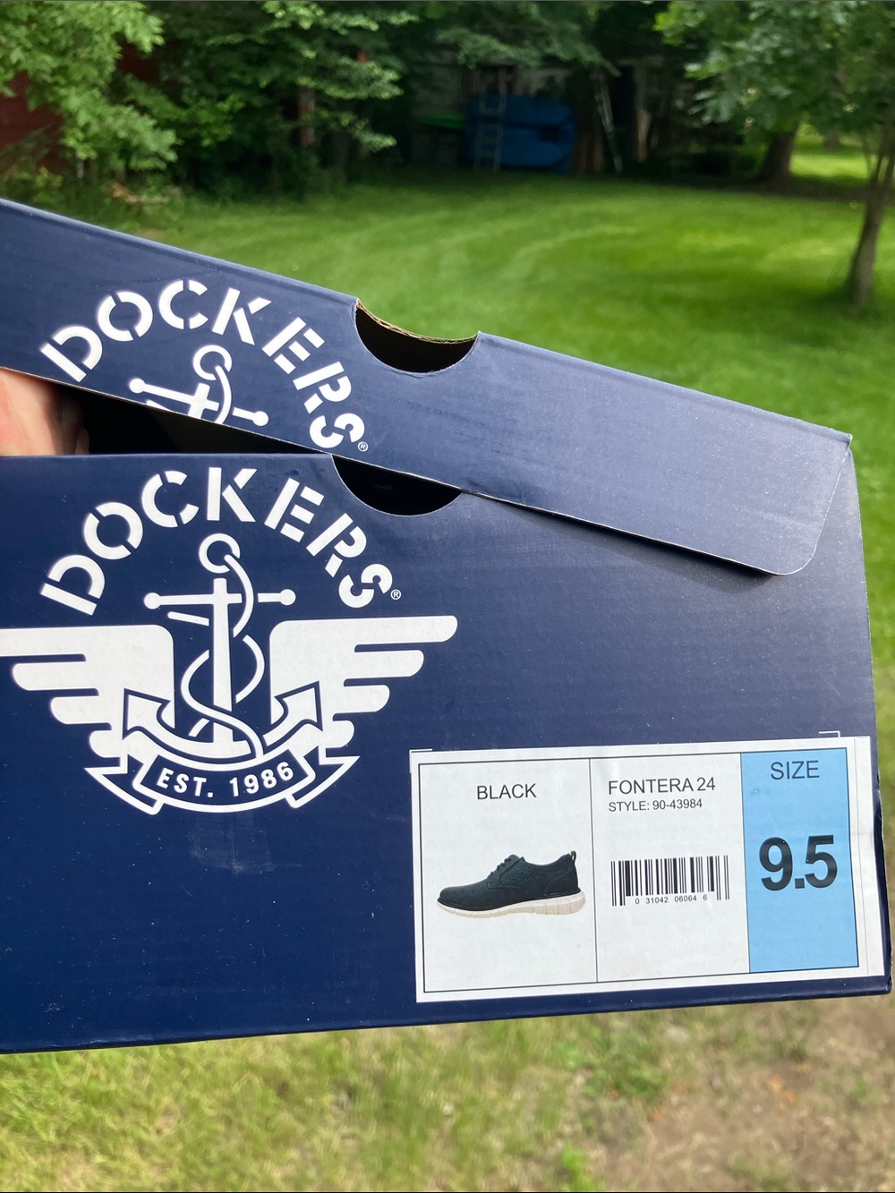 NWT Dockers Men's Black Lace-Up Fontera Shoes with White Soles 9.5 men’s - Picture 2 of 4